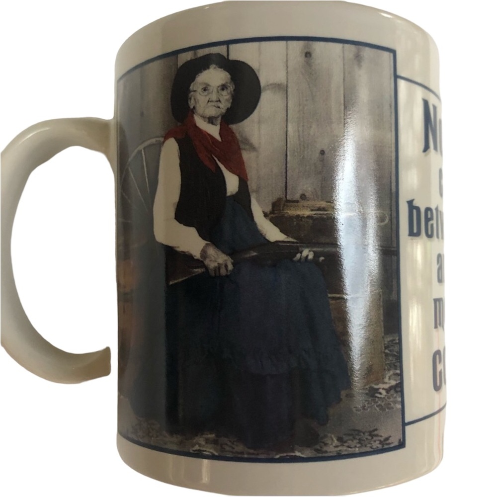 No One Comes Between Me & My Morning Coffee Western Lady Holding Gun Funny Mug